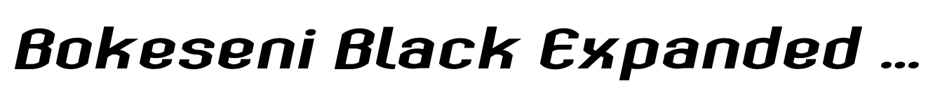 Bokeseni Black Expanded Italic